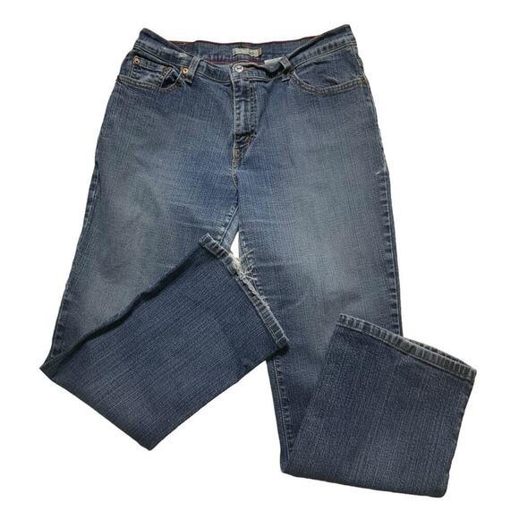 Levis 550 Red Tab Jeans Womens 12P Relaxed Bootcut Stretch Mid Wash Streetwear - Picture 3 of 11